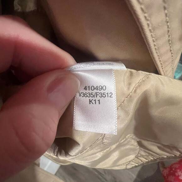 Lands' End Classic Removable Lining Trench Coat Women Size Med Tan - Picture 5 of 11